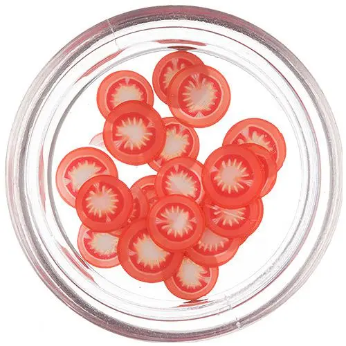 Vegetable - narezané Fimo Nail Art, paradajka