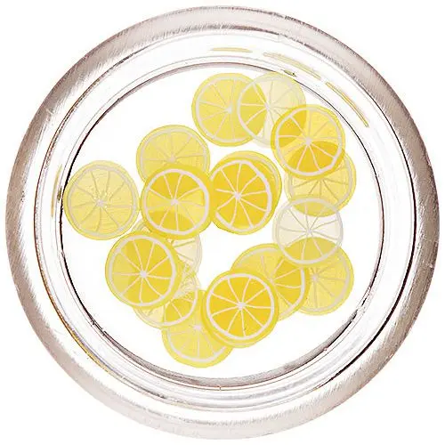 Narezaný citrón na zdobenie nechtov - žltý